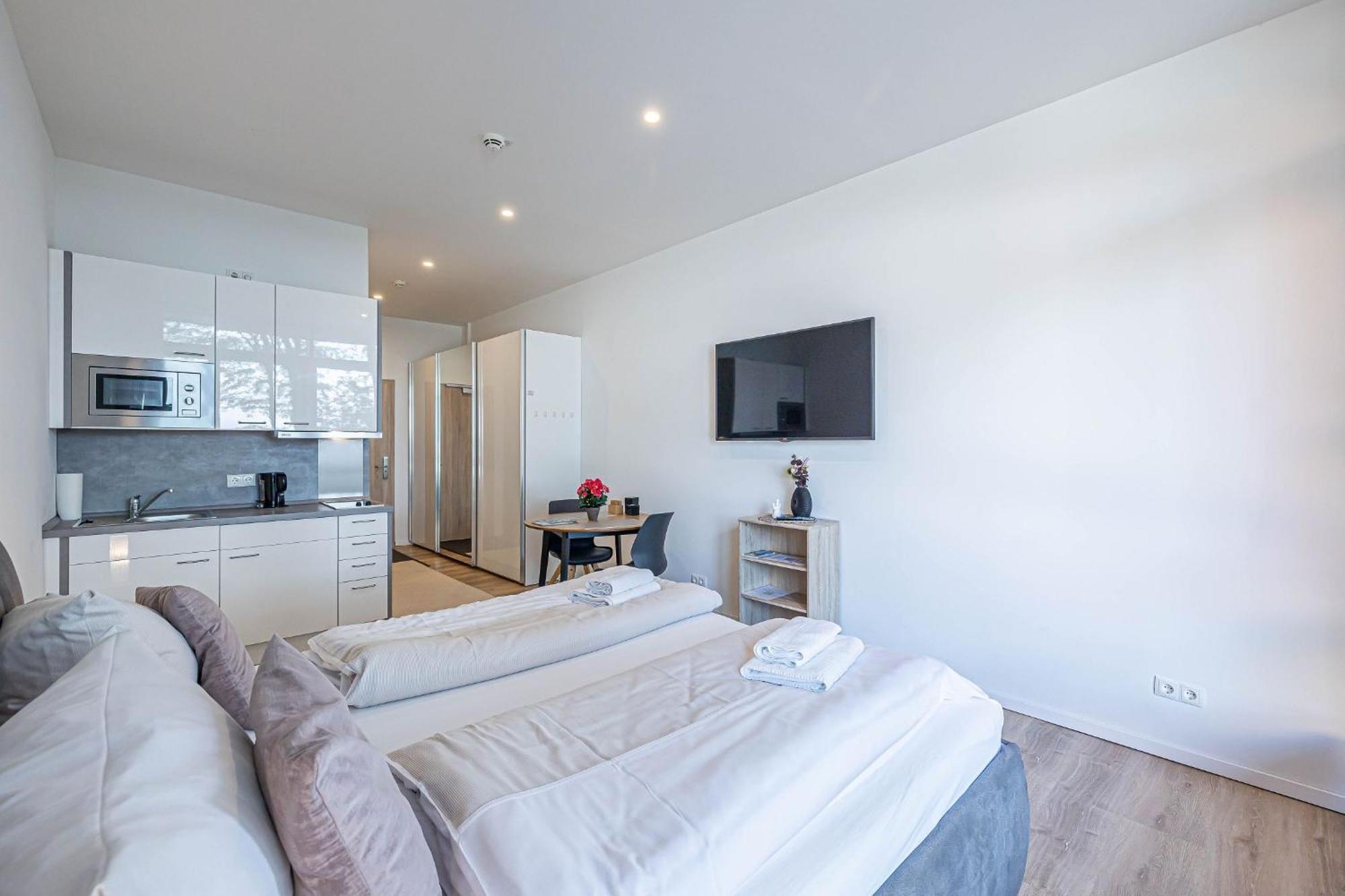 Fewo1846 Intermar - Leichte Brise - Modernes Studioapartment Mit Meerblick Glücksburg المظهر الخارجي الصورة