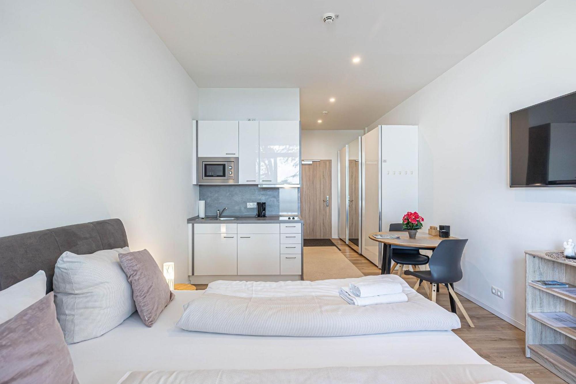Fewo1846 Intermar - Leichte Brise - Modernes Studioapartment Mit Meerblick Glücksburg المظهر الخارجي الصورة